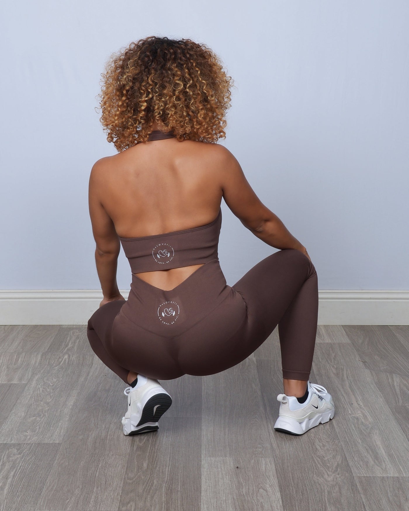 Brown High Waist Scrunch Leggings